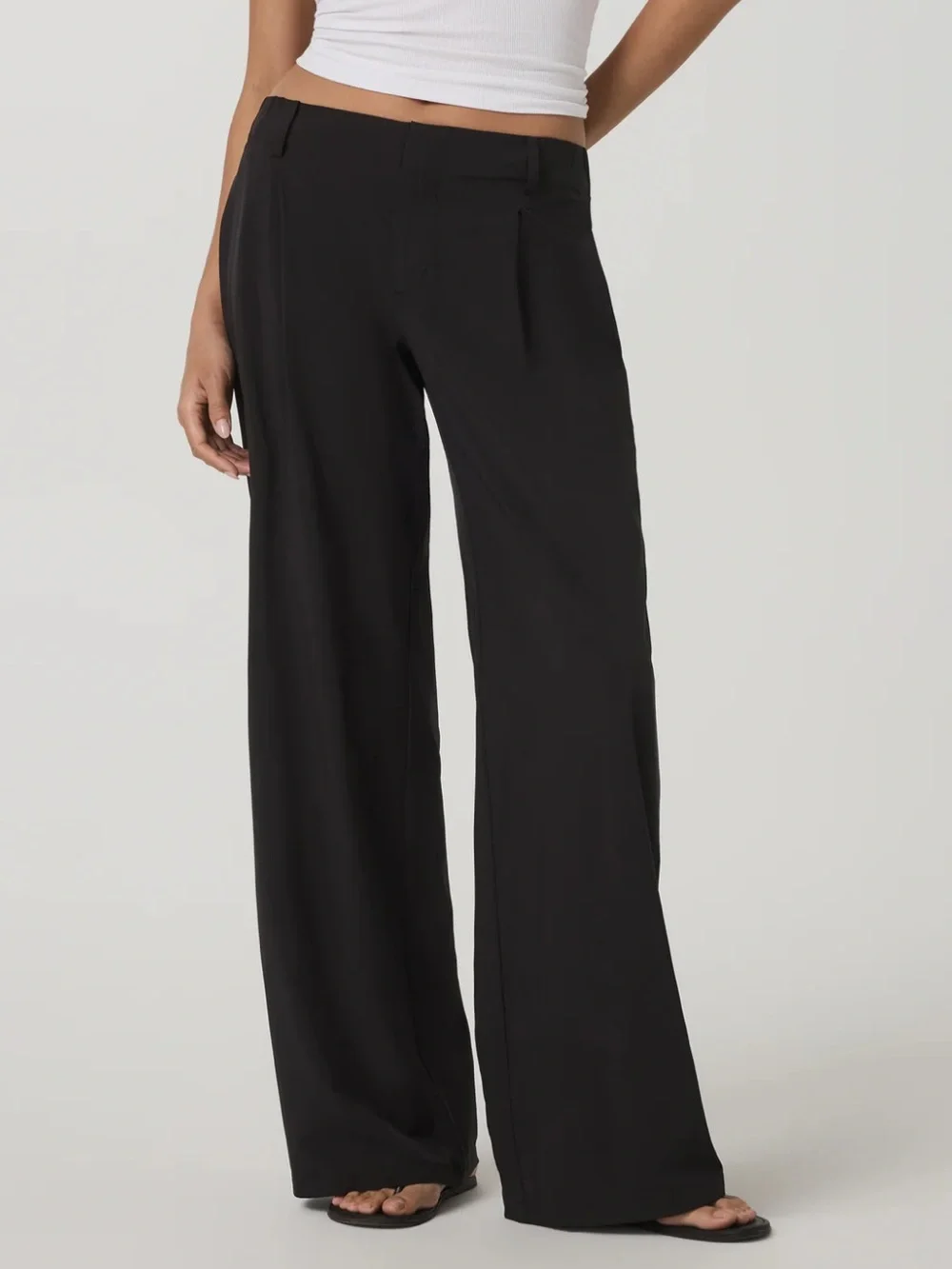 Vuori Villa Wide Leg Trouser Pant Black Sz S - Picture 1 of 11